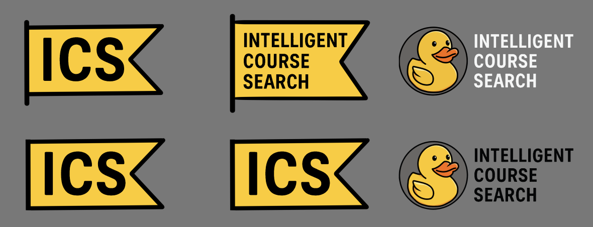 a few variations of the ICS duck logo