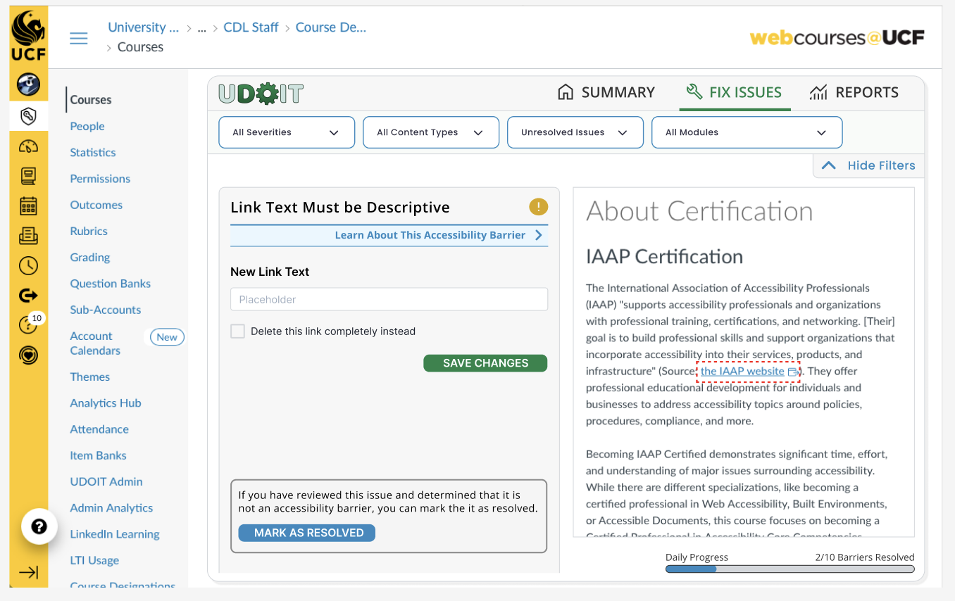 Screenshot of welcome page iterate