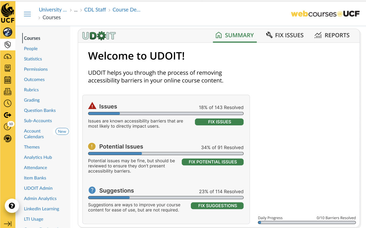 Screenshot of colourful home iterate